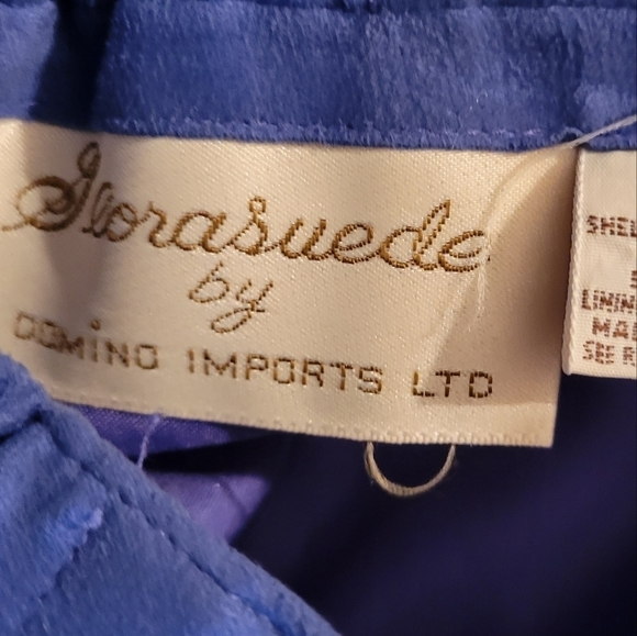 Vintage Glorasuede Suit Blue 8 - Picture 3 of 4
